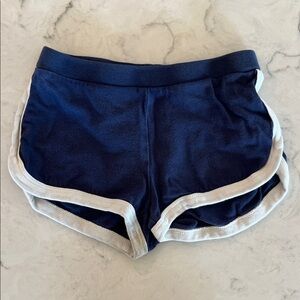 Petits Vilains Retro Navy Blue Shorts with White Trim